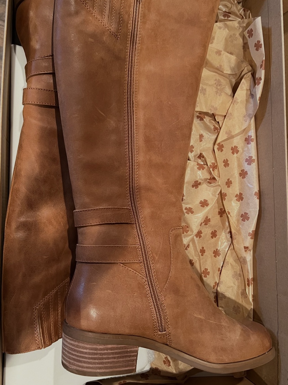 Lucky Brand Tan / Cognac Knee-High Heeled Boots